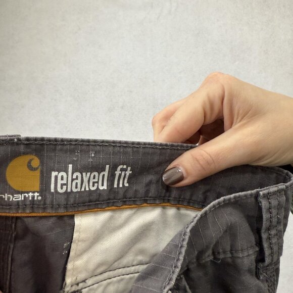 Carhartt Tappen Cargo Pants Mens 30x30 Gray Ripstop Relaxed Fit Force 101148 - Picture 12 of 15